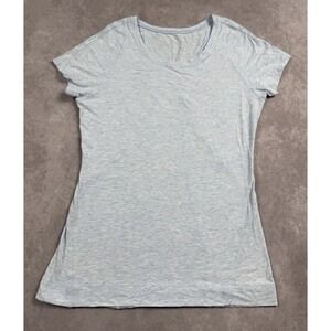 Lululemon Women's Sz 4 Light Blue T Shirt Gym Run‎ Train Athletic Sports Stretch